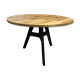 Industrial dining table for 6 to 8 people in mango and cast iron