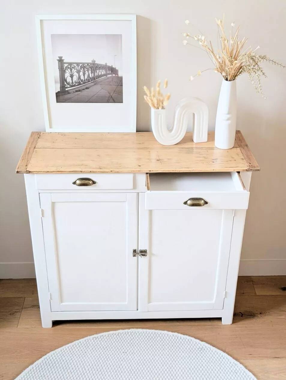 Buffet parisien vintage rénové