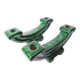 Pair of Art Deco green ceramic candlesticks by Santiago Rodriguez Bonome Paris