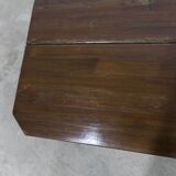 Brutalist style coffee table 1960 rectangular with cut corners