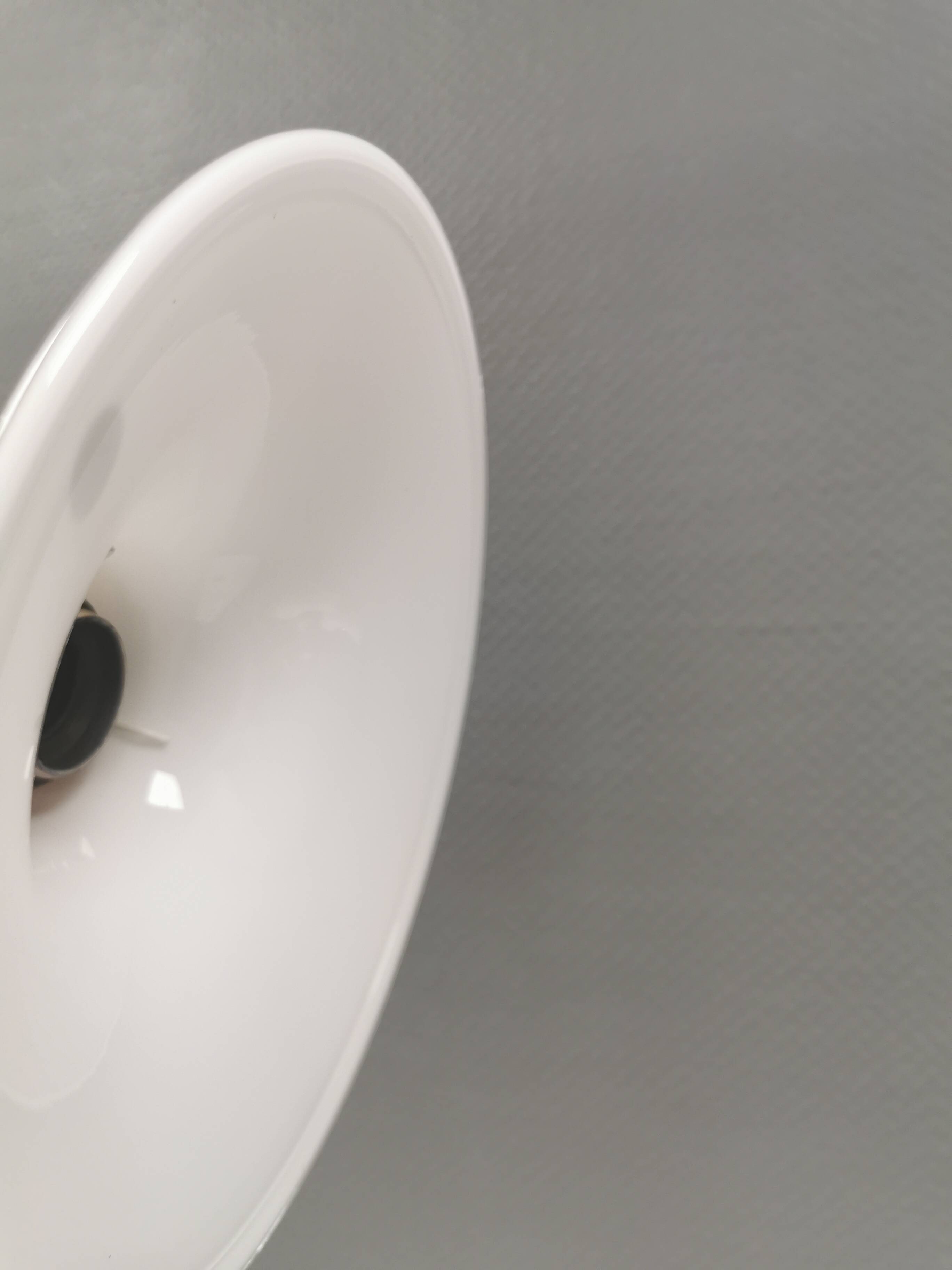 Mandarin hanging lamp made in opal white hand-crafted and mouth-blown glass