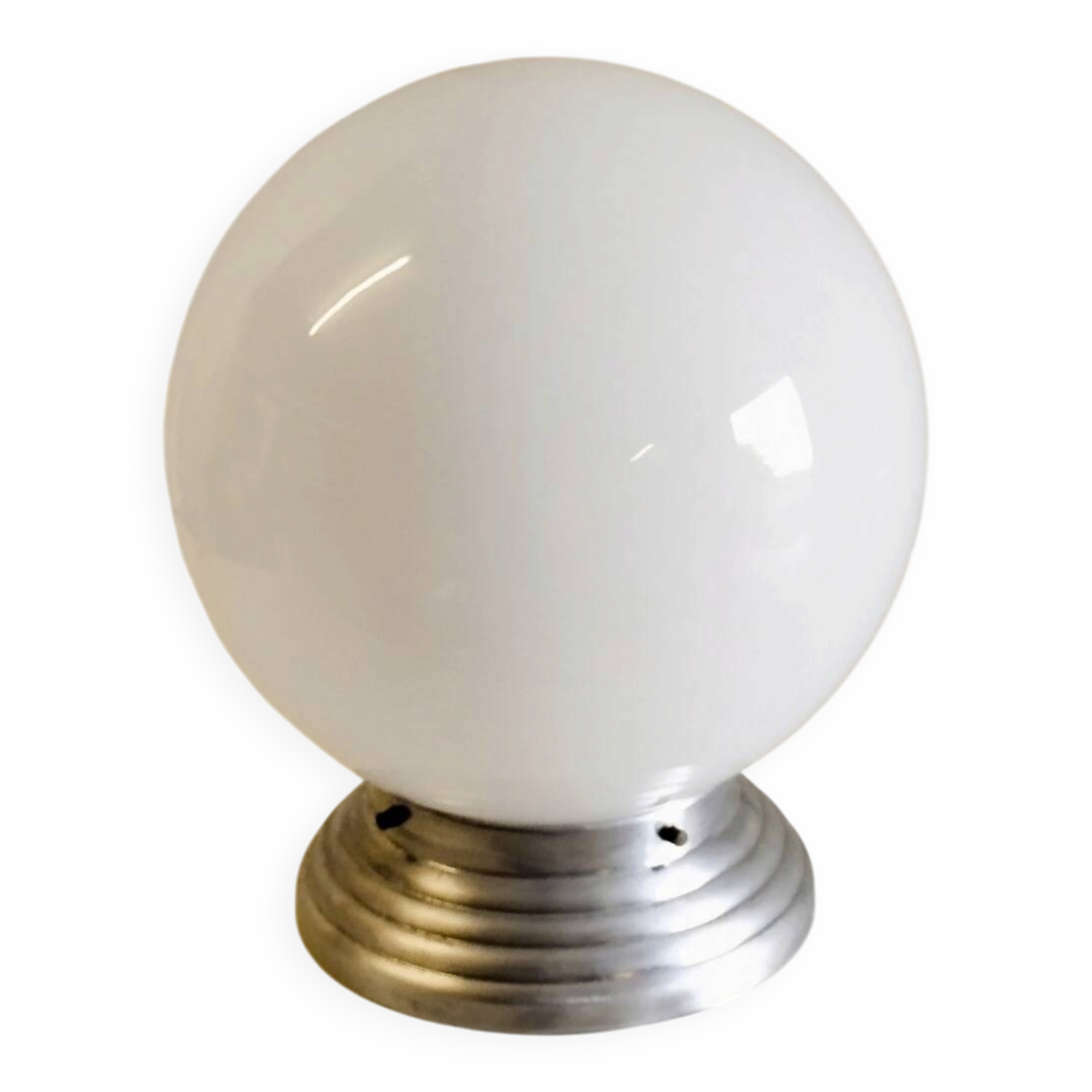Table lamp globe opaline XXL diameter 30 cm - mid 20th century