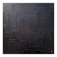 Tableau peinture abstraite monochrome minimaliste noir