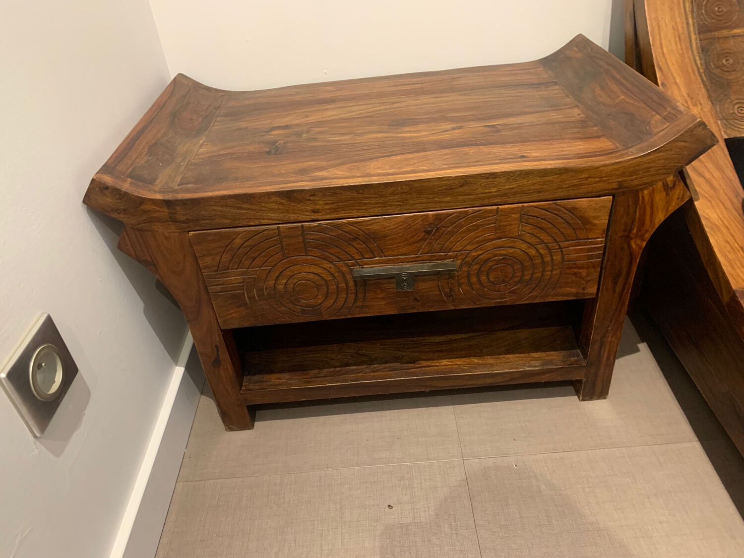 Bed and bedside tables