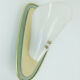 1950s sconce green metal mesh and brass with white acrylic shade