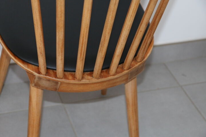 3 chairs Baumann V5 skaï black light beech