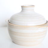 Saladier, or soup pot, ceramic, Niderviller stone pattern