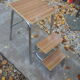 Vintage veined brown formica stepladder