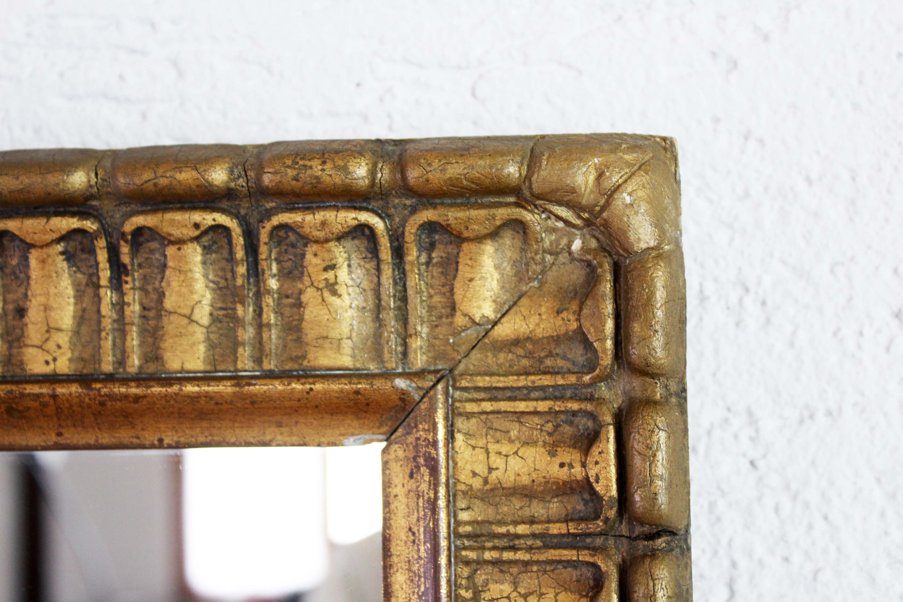 Mirror golden old stucco 61x72cm