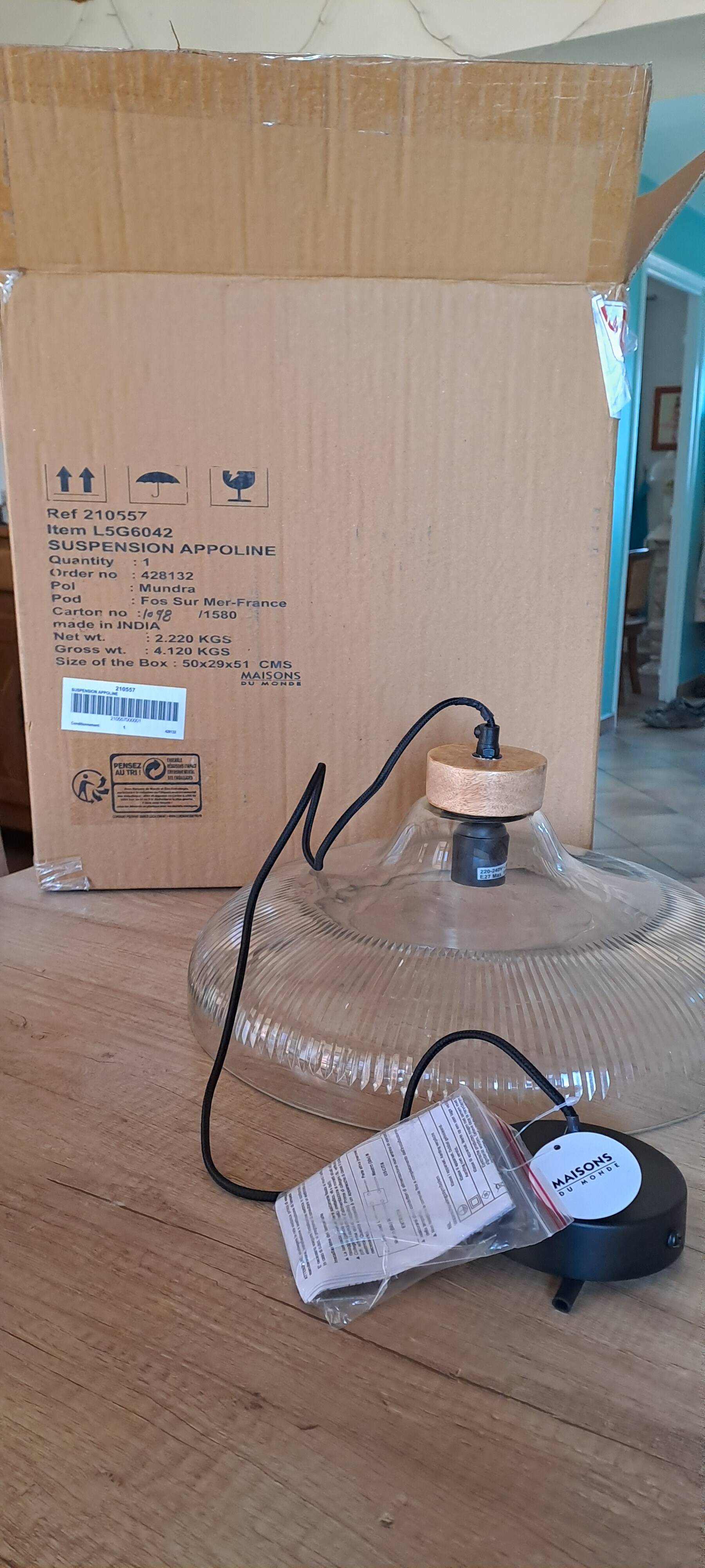 New Maison du monde industrial pendant light