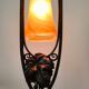 Lampe fer forgé art déco signé Vianne