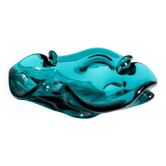Mid Century Murano Ash Tray in Teal