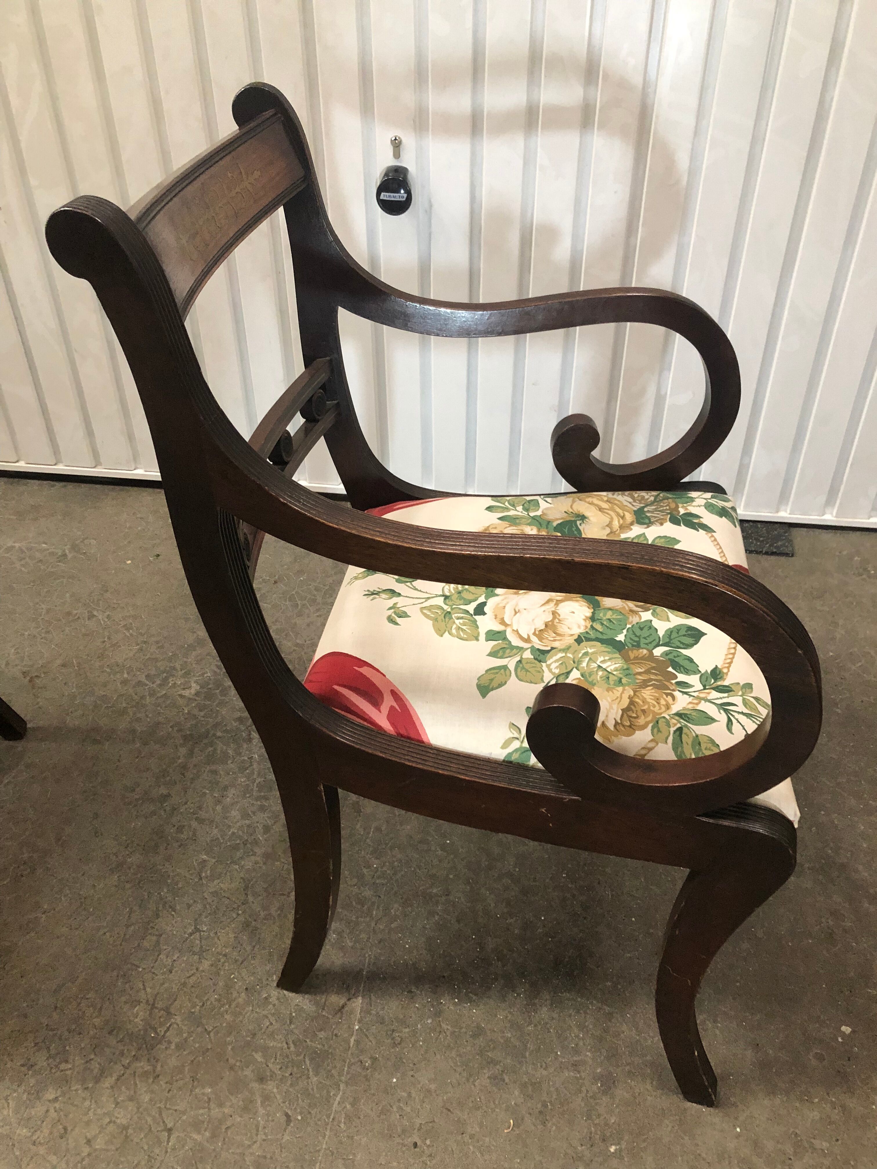 Pair of english bridge chairs