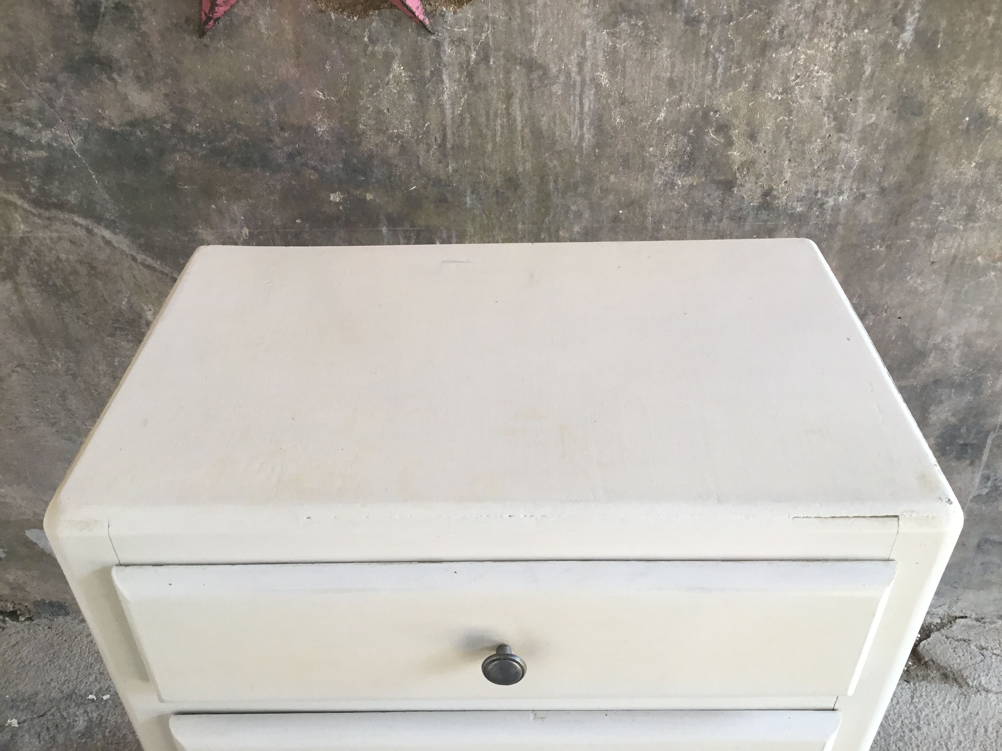 Vintage white wood dresser