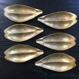 Set of 6 brass cups