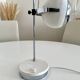 Italian adjustable eyeball lamp in chrome and opaline, 1970s.