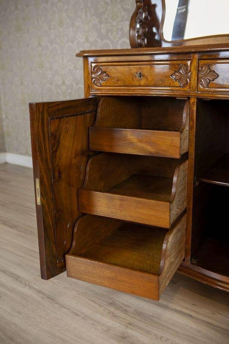 Rococo Revival Sideboard in Walnut and Veneer, 1850
