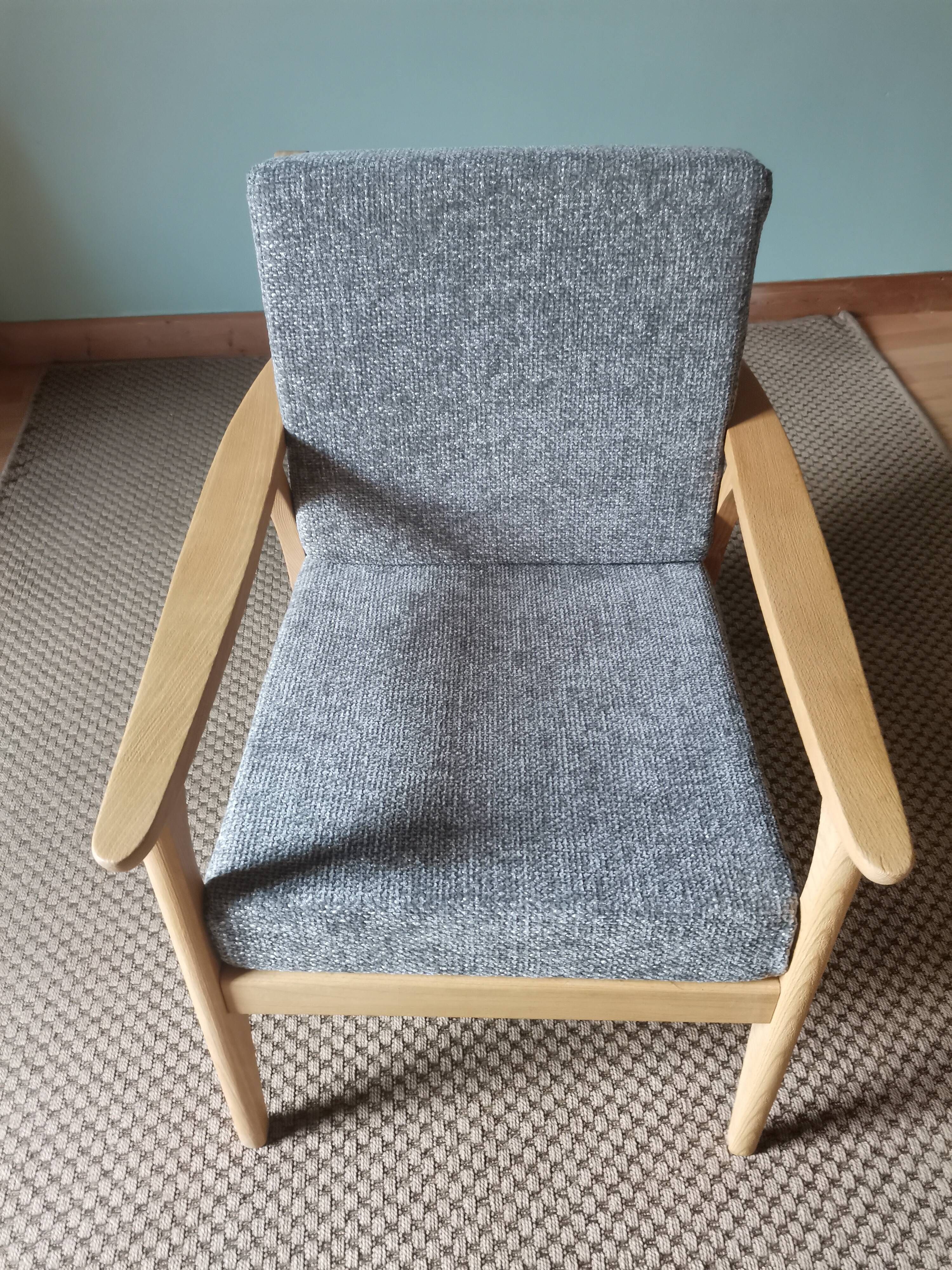 Grey Boomerang armchairs