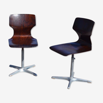 Series of pagholz Adam Stegner for Flötotto child chairs