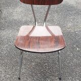 1 chaise formica marron veiné