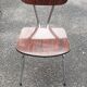 1 veined brown Formica chair