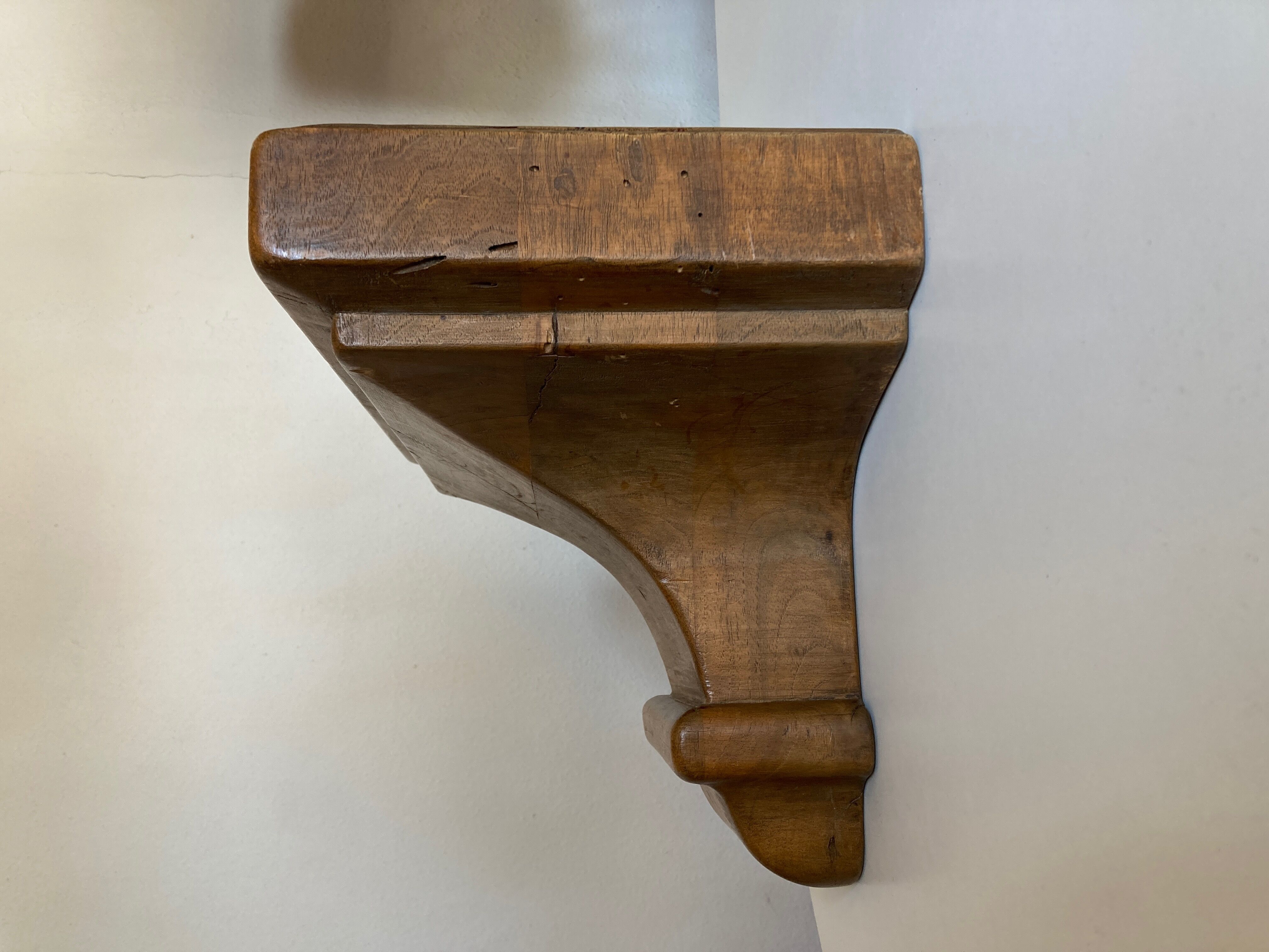 Neo classical console 19th shelf in solid oak