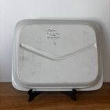 Vintage lot of two compartmentalised plates, decor Monique St Marc.