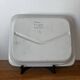 Vintage lot of two compartmentalised plates, decor Monique St Marc.