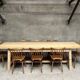 Old fir farm table 1930-1950 vintage country table