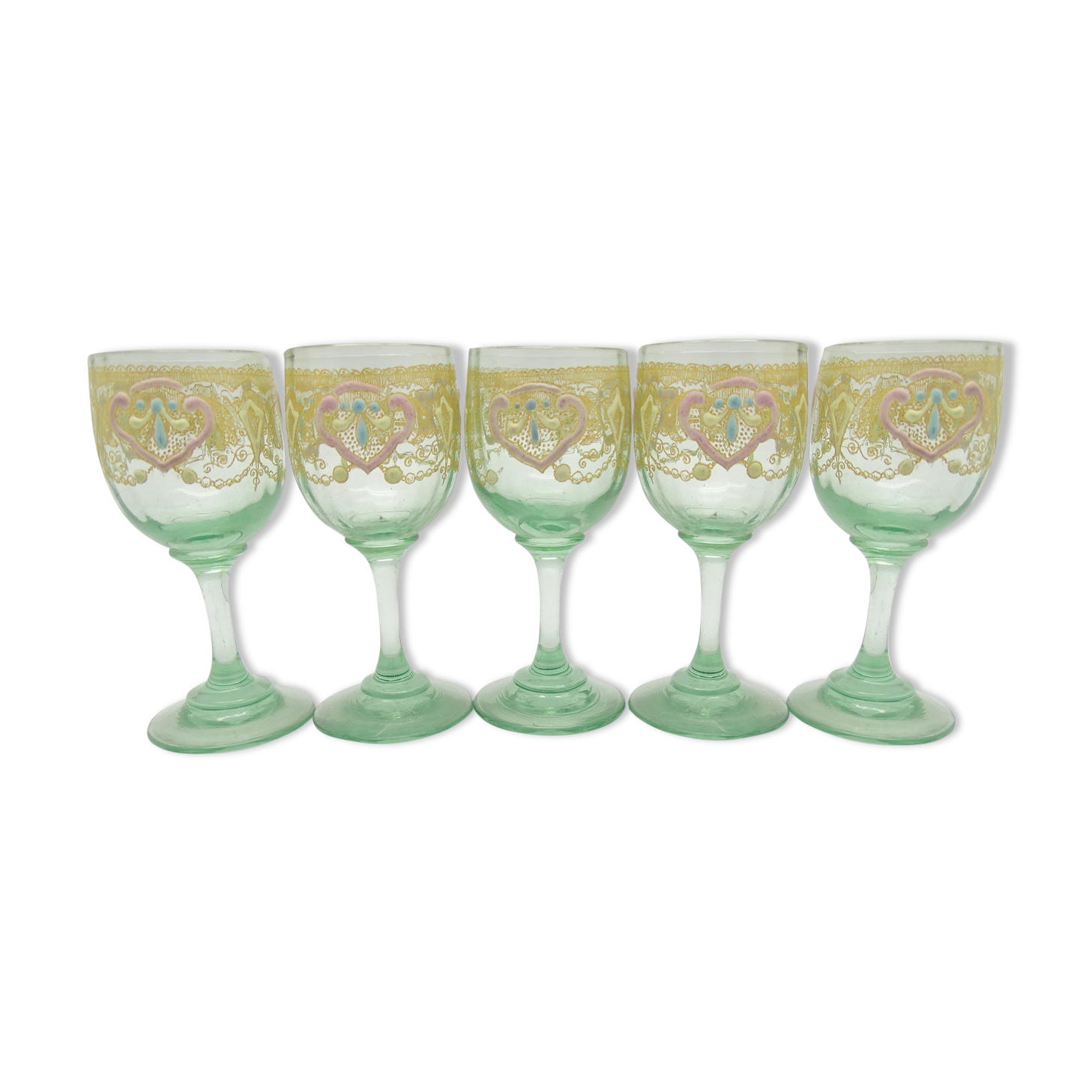 Hand-painted liquor glasses