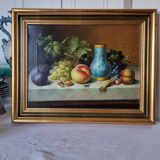 Original oil on canvas signed by Antonio De Giovan, classical still life.