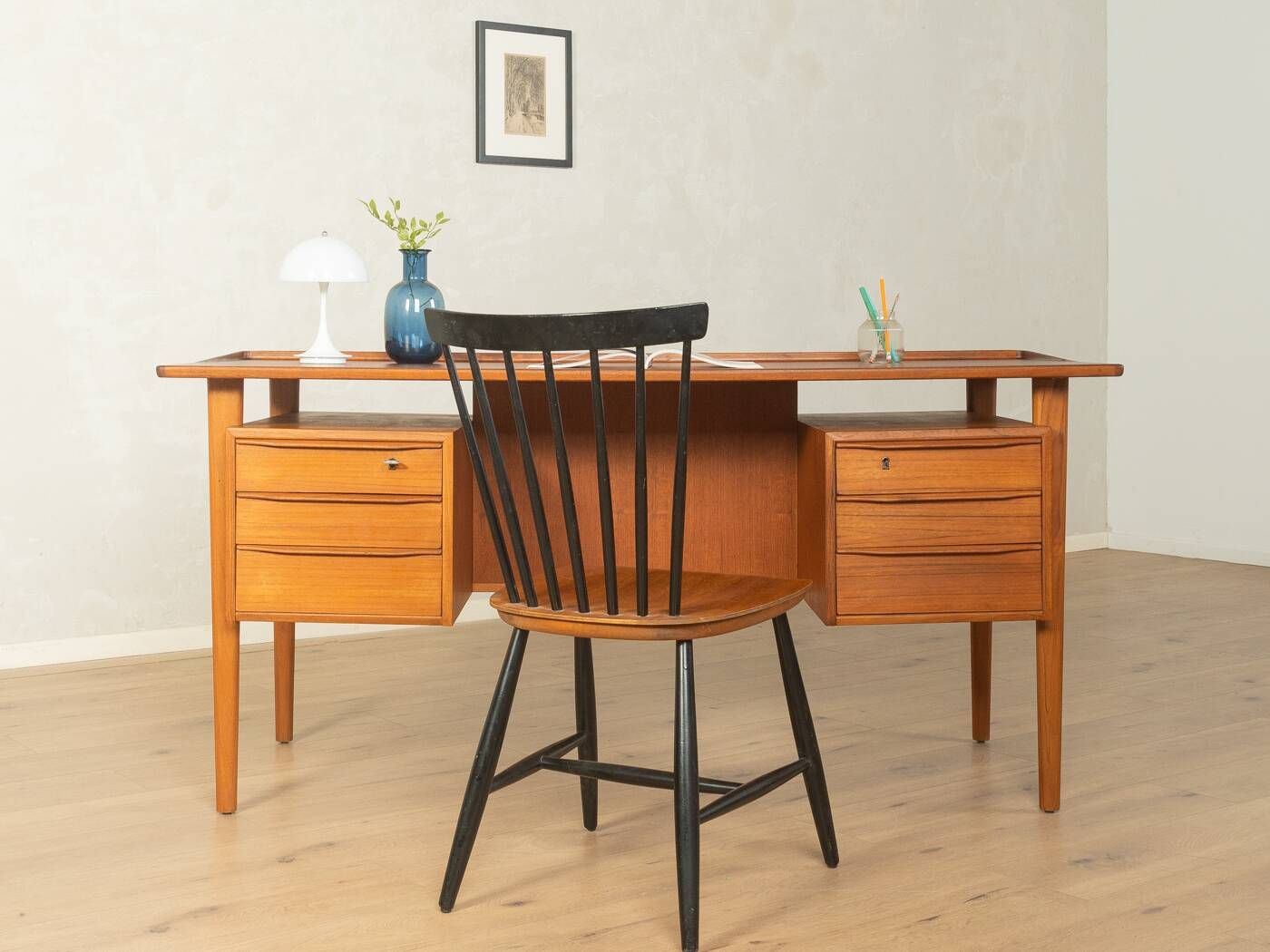 Mid-century desk in teak by Peter Løvig Nielsen (1960s)