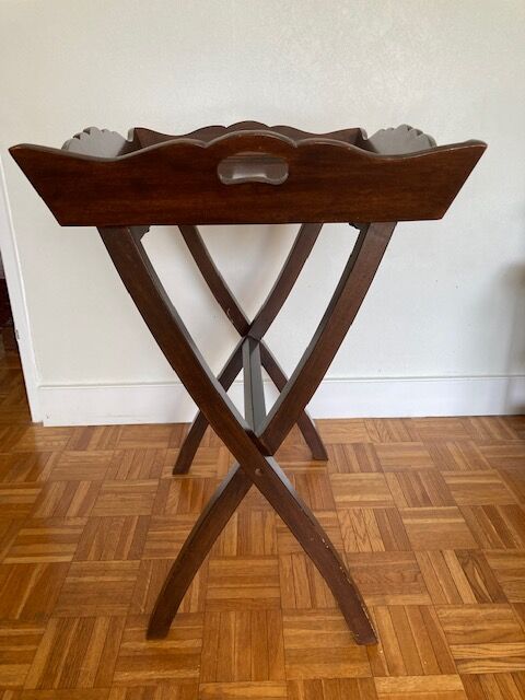 Table d'appoint pliante avec plateau amovible