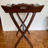 Folding side table with removable top