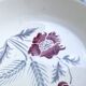Plat creux Sarreguemines modèle Carole, décor floral et épi de blé