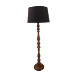 Carved wooden lamppost