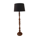 Carved wooden lamppost