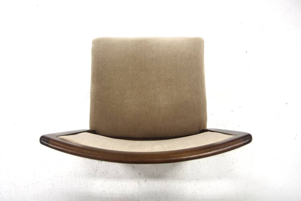 Set de 4 chaises scandinave en noyer, Suède, 1970