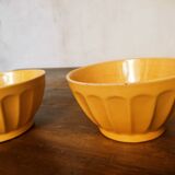 Duo of rib bowls in faience