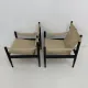 Set of mid-century Danish safari chairs by Erik Wørts for Niels Eilersen, 1960s