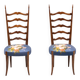 Set ladder back chairs paolo buffa 1950s italy