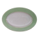 Plat ovale marli vert d'eau et frise dorée Cafés Lemaire