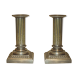 Pair of candlesticks Cailar Bailard silver metal