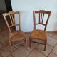 Vintage straw low chairs