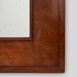 Antique rectangular walnut wall mirror, France ca. 1880