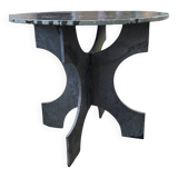 Round slate table, handcrafted by Les Ardoisières Anjou, 19th century