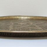 Art top oriental work solid brass vintage diameter 44 cm