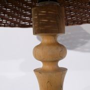 Lampe stylescandinave en bois et rotin 1970