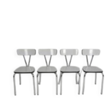 Set of 4 Formica dining chairs, 1960s
