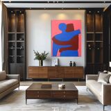 Figurative painting "can i hold you" contrast version 100x81 signed Bodasca